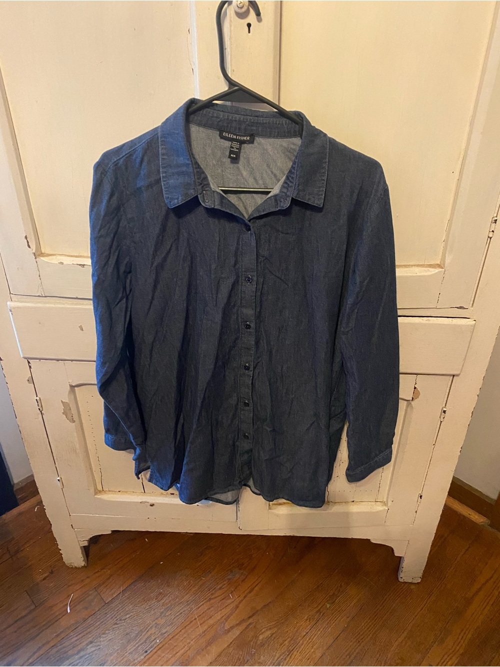 Eileen Fisher Navy Blue Lightweight Shirt Jacket
